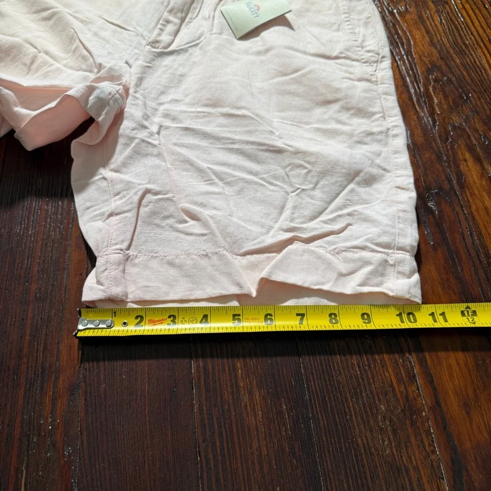 NWT Faherty Shorts Mens 30 Pink Summer Malibu Linen Blend 9